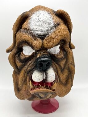 Vintage Latex Bulldog Mask Halloween Costume Party Easter Unlimited Fun World